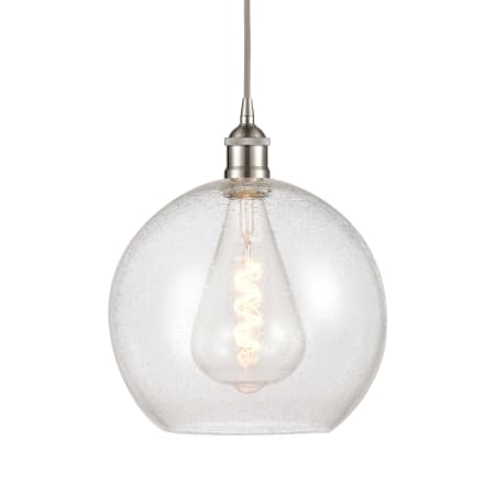 A large image of the Innovations Lighting 616-1P-14-12 Athens Pendant Brushed Satin Nickel / Seedy