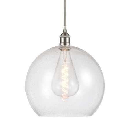 A large image of the Innovations Lighting 616-1P-17-14 Athens Pendant Brushed Satin Nickel / Seedy