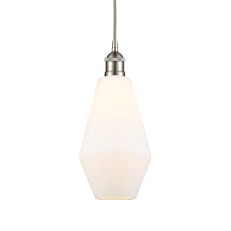 A large image of the Innovations Lighting 616-1P-15-7 Cindyrella Pendant Brushed Satin Nickel / Cased Matte White