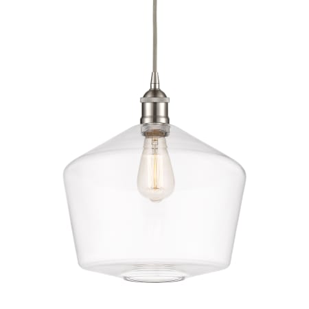 A large image of the Innovations Lighting 616-1P-14-12 Cindyrella Pendant Brushed Satin Nickel / Clear