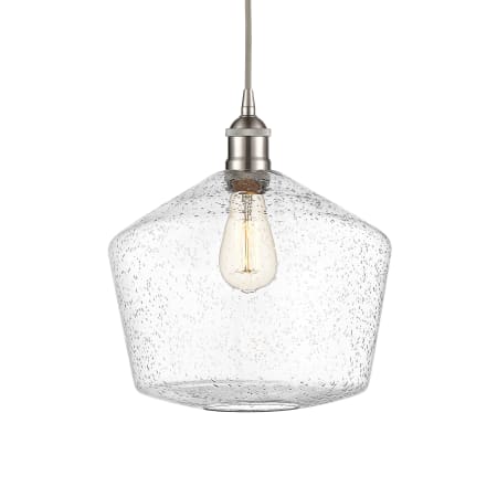 A large image of the Innovations Lighting 616-1P-14-12 Cindyrella Pendant Brushed Satin Nickel / Seedy