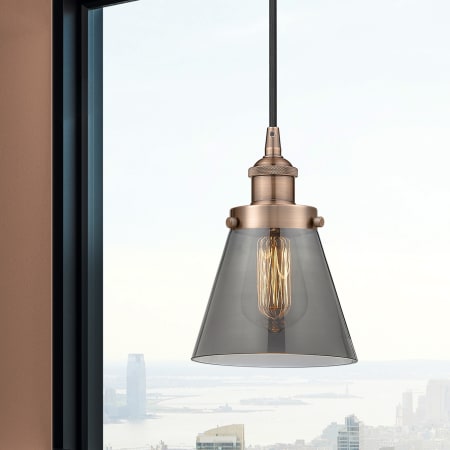 A large image of the Innovations Lighting 616-1PH-10-6 Cone Pendant Alternate Image