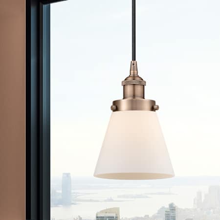 A large image of the Innovations Lighting 616-1PH-10-6 Cone Pendant Alternate Image