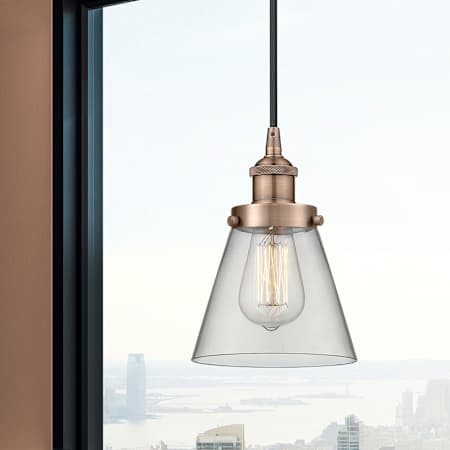 A large image of the Innovations Lighting 616-1PH-10-6 Cone Pendant Alternate Image