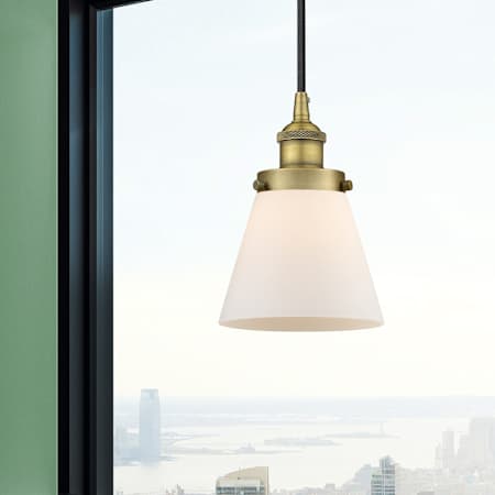 A large image of the Innovations Lighting 616-1PH-10-6 Cone Pendant Alternate Image