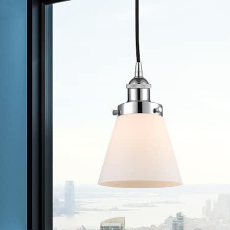 A large image of the Innovations Lighting 616-1PH-10-6 Cone Pendant Alternate Image