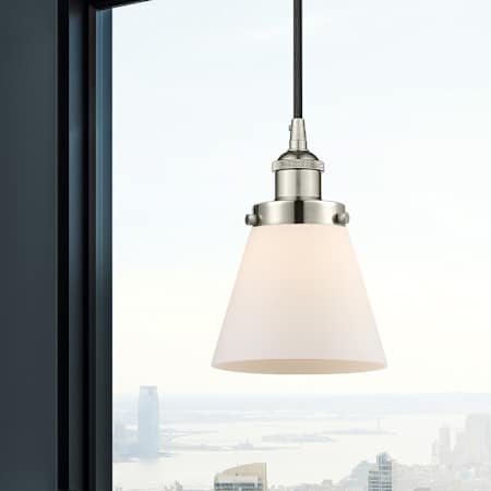 A large image of the Innovations Lighting 616-1PH-10-6 Cone Pendant Alternate Image
