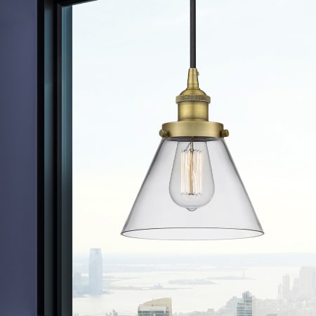 A large image of the Innovations Lighting 616-1PH-10-8 Cone Pendant Alternate Image