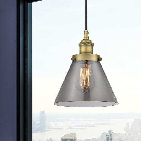 A large image of the Innovations Lighting 616-1PH-10-8 Cone Pendant Alternate Image