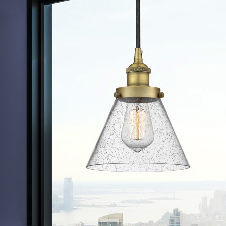 A large image of the Innovations Lighting 616-1PH-10-8 Cone Pendant Alternate Image