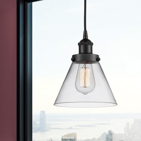 A large image of the Innovations Lighting 616-1PH-10-8 Cone Pendant Alternate Image