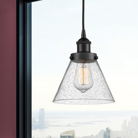 A large image of the Innovations Lighting 616-1PH-10-8 Cone Pendant Alternate Image