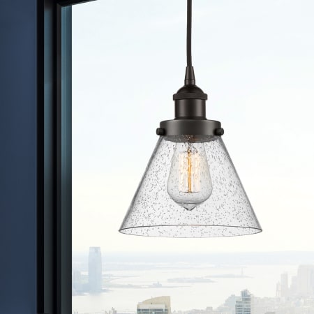 A large image of the Innovations Lighting 616-1PH-10-8 Cone Pendant Alternate Image