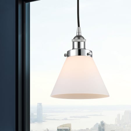 A large image of the Innovations Lighting 616-1PH-10-8 Cone Pendant Alternate Image