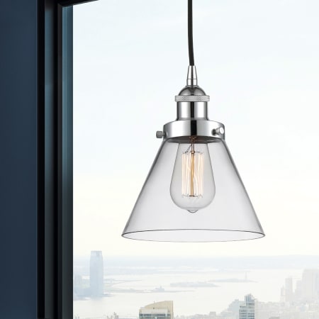 A large image of the Innovations Lighting 616-1PH-10-8 Cone Pendant Alternate Image