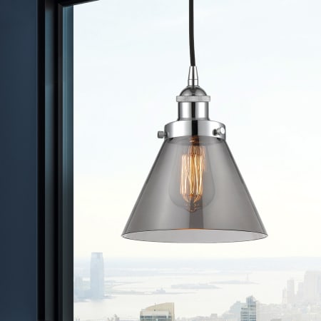 A large image of the Innovations Lighting 616-1PH-10-8 Cone Pendant Alternate Image