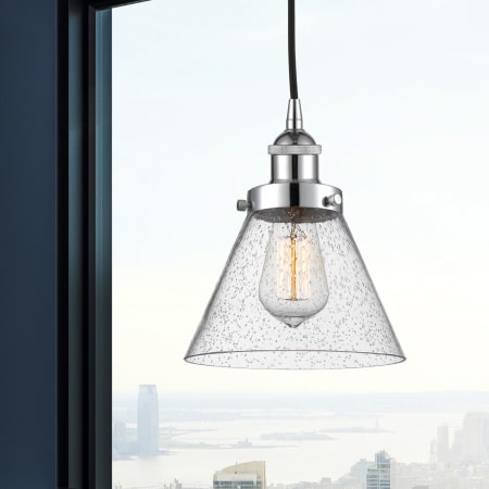 A large image of the Innovations Lighting 616-1PH-10-8 Cone Pendant Alternate Image