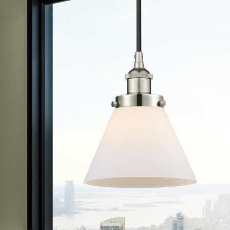 A large image of the Innovations Lighting 616-1PH-10-8 Cone Pendant Alternate Image