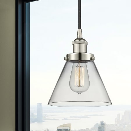 A large image of the Innovations Lighting 616-1PH-10-8 Cone Pendant Alternate Image