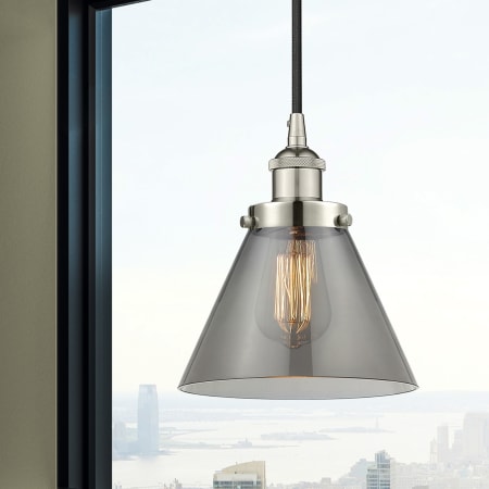 A large image of the Innovations Lighting 616-1PH-10-8 Cone Pendant Alternate Image