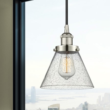 A large image of the Innovations Lighting 616-1PH-10-8 Cone Pendant Alternate Image