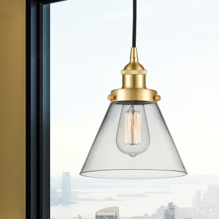 A large image of the Innovations Lighting 616-1PH-10-8 Cone Pendant Alternate Image