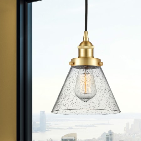 A large image of the Innovations Lighting 616-1PH-10-8 Cone Pendant Alternate Image