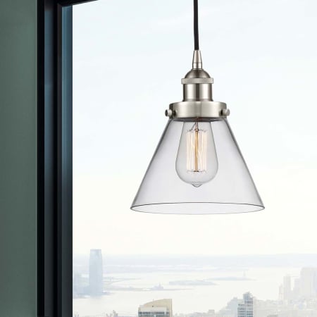 A large image of the Innovations Lighting 616-1PH-10-8 Cone Pendant Alternate Image