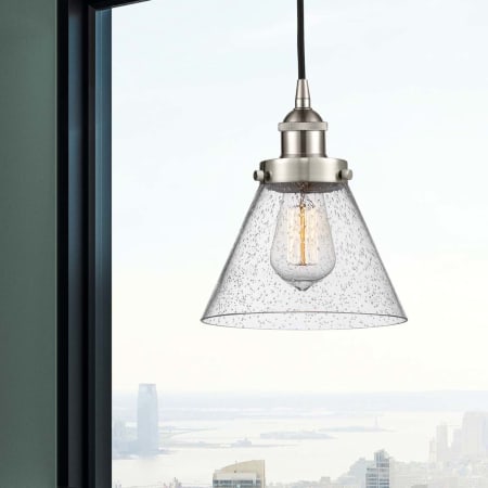 A large image of the Innovations Lighting 616-1PH-10-8 Cone Pendant Alternate Image