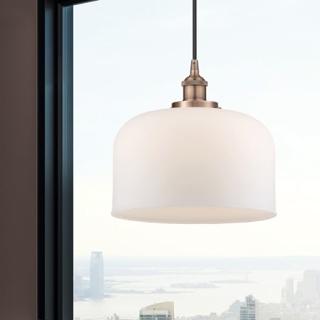 A large image of the Innovations Lighting 616-1PH-12-12-L Bell Pendant Alternate Image