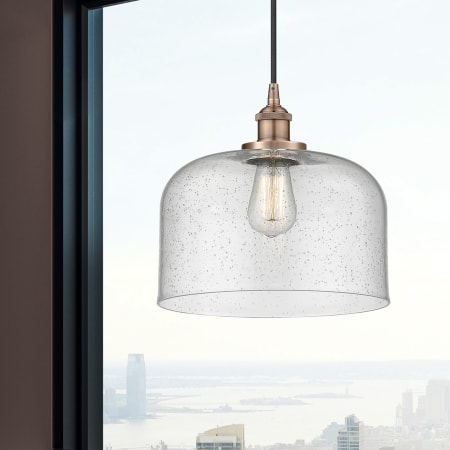 A large image of the Innovations Lighting 616-1PH-12-12-L Bell Pendant Alternate Image