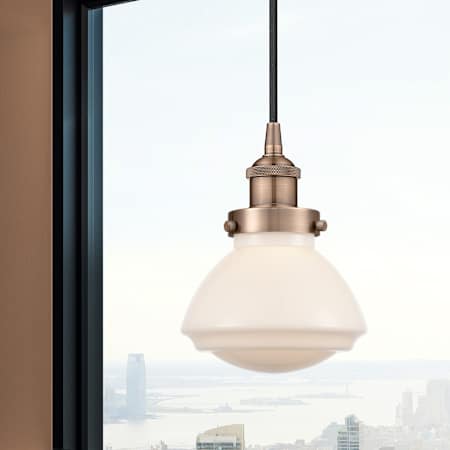 A large image of the Innovations Lighting 616-1PH-9-7 Olean Pendant Alternate Image