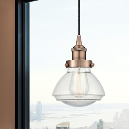A large image of the Innovations Lighting 616-1PH-9-7 Olean Pendant Alternate Image