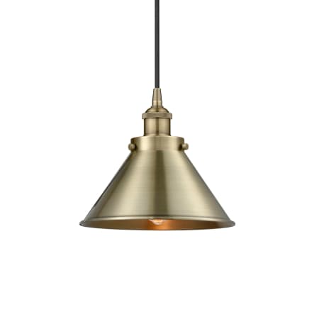 A large image of the Innovations Lighting 616-1PH-9-10 Briarcliff Pendant Antique Brass