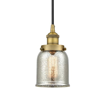 A large image of the Innovations Lighting 616-1PH-10-5 Bell Pendant Brushed Brass / Silver Plated Mercury