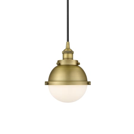 A large image of the Innovations Lighting 616-1PH-10-7 Hampden Pendant Brushed Brass / Matte White