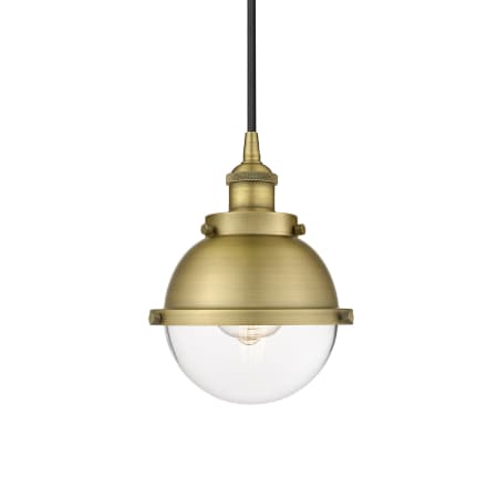 A large image of the Innovations Lighting 616-1PH-10-7 Hampden Pendant Brushed Brass / Clear