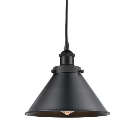 A large image of the Innovations Lighting 616-1PH-9-10 Briarcliff Pendant Matte Black