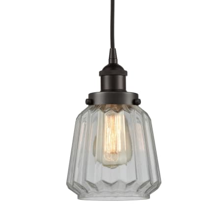 A large image of the Innovations Lighting 616-1PH-12-7 Chatham Pendant Oil Rubbed Bronze / Clear