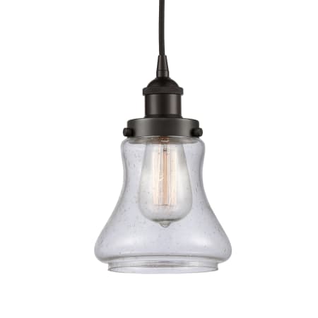 A large image of the Innovations Lighting 616-1PH-10-6 Bellmont Pendant Oil Rubbed Bronze / Seedy