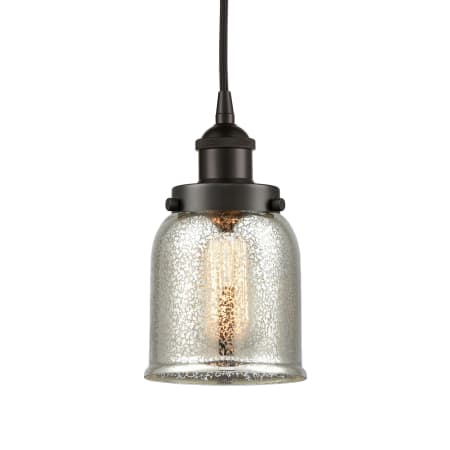 A large image of the Innovations Lighting 616-1PH-10-5 Bell Pendant Oil Rubbed Bronze / Silver Plated Mercury