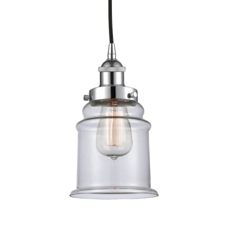 A large image of the Innovations Lighting 616-1PH-11-6 Canton Pendant Polished Chrome / Clear