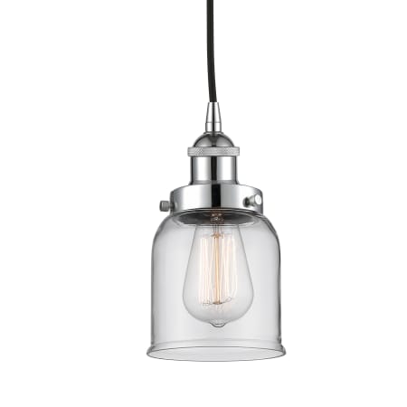 A large image of the Innovations Lighting 616-1PH-10-5 Bell Pendant Polished Chrome / Clear