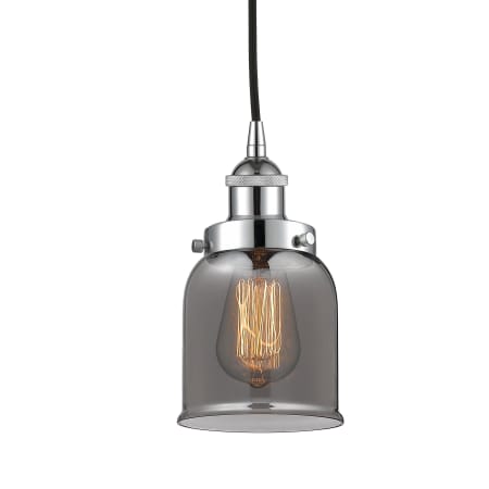 A large image of the Innovations Lighting 616-1PH-10-5 Bell Pendant Polished Chrome / Plated Smoke