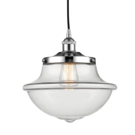 A large image of the Innovations Lighting 616-1PH-12-12 Oxford Pendant Polished Chrome / Clear