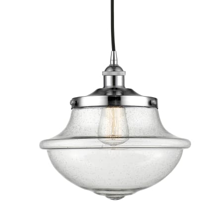 A large image of the Innovations Lighting 616-1PH-12-12 Oxford Pendant Polished Chrome / Seedy