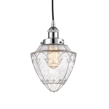 A large image of the Innovations Lighting 616-1PH-12-7 Bullet Pendant Polished Chrome / Seedy