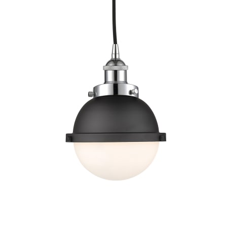 A large image of the Innovations Lighting 616-1PH-10-7 Hampden Pendant Polished Chrome / Matte White