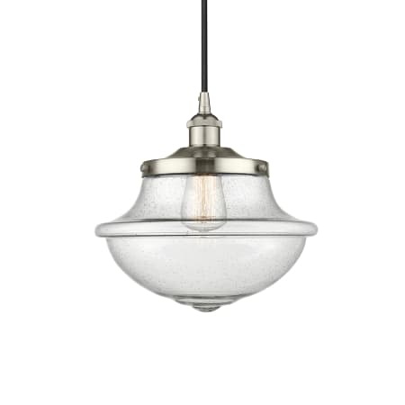 A large image of the Innovations Lighting 616-1PH-12-12 Oxford Pendant Polished Nickel / Seedy