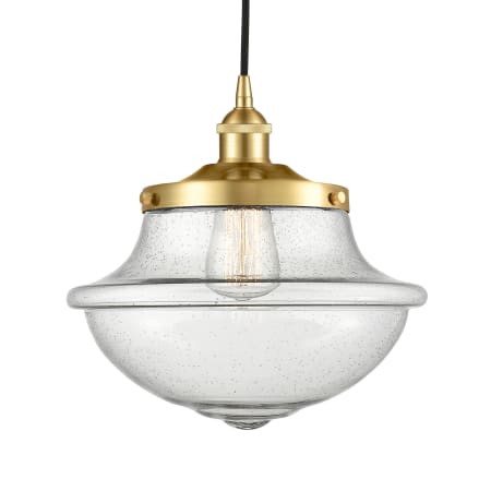A large image of the Innovations Lighting 616-1PH-12-12 Oxford Pendant Satin Gold / Seedy